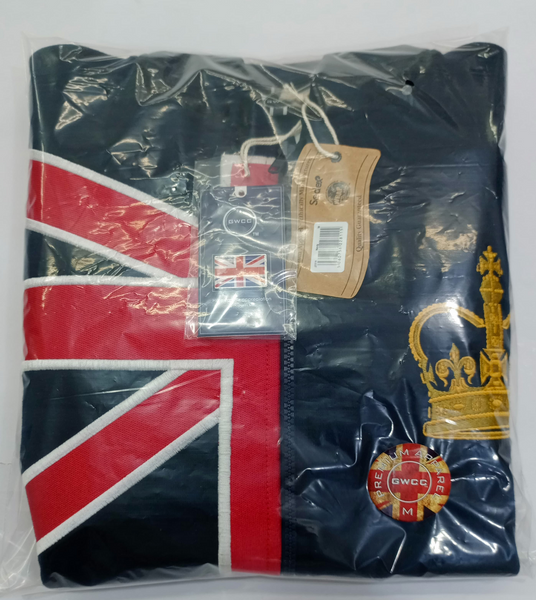 Unisex Union Jack Crown Baseball Jacket with free UJ Pin Badge Navy Colour Size XS to 4XL