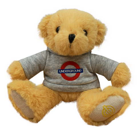 Licensed Underground 15CM Teddy Bear with real hoodie embroidered in 3 Styles Mind the Gap, Underground, London