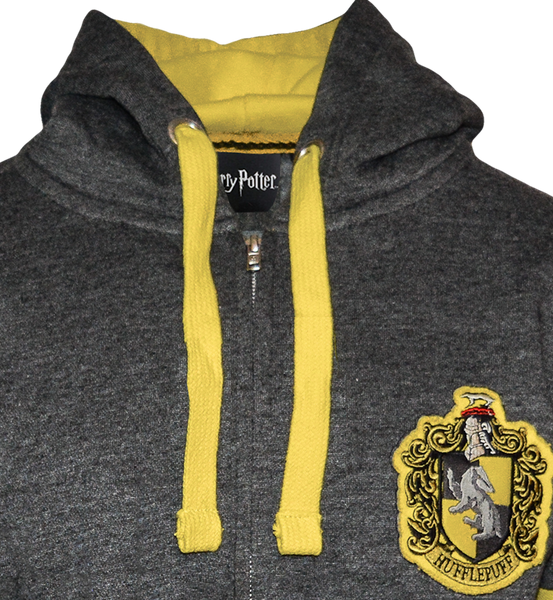 Licensed Harry Potter Unisex Hufflepuff Zipped Hooded Sweatshirt - British Heritage Brands