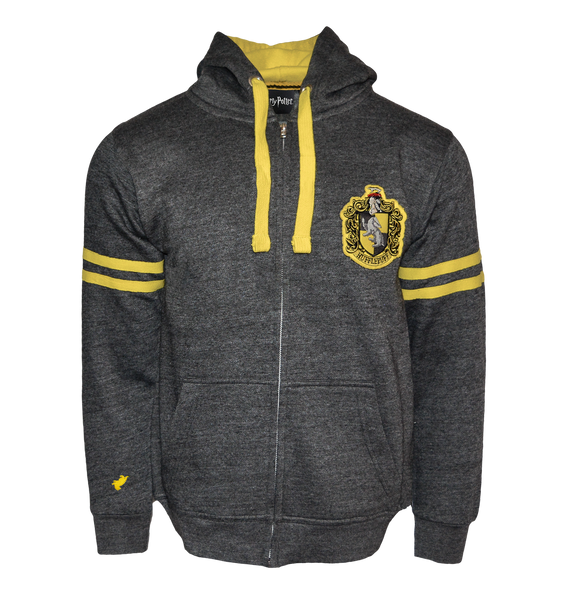 Licensed Harry Potter Unisex Hufflepuff Zipped Hooded Sweatshirt - British Heritage Brands