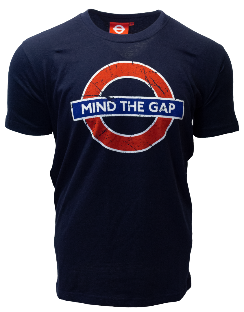 Licensed TFL101MTGN Unisex Mind The Gap Underground London T Shirt 