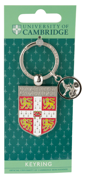 Licensed Official Cambridge University Spinning Keyring with Shield Crest and bicycle Keychain
