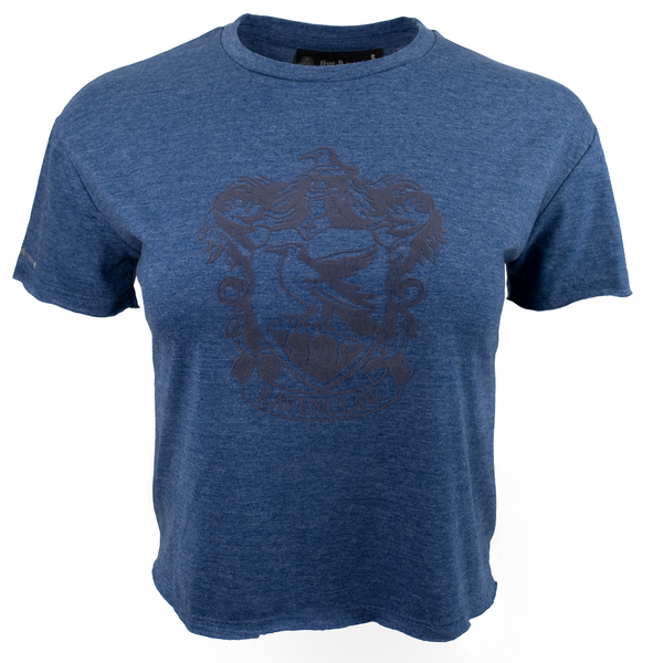 HP106LRVN Licensed Harry Potter Ravenclaw Ladies/Girls Saphire Blue Crop T-Shirt