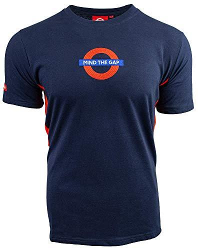 GWCC Licensed Unisex Mind The Gap Chain Stitch Embroidery T-Shirt Underground Navy (XS)