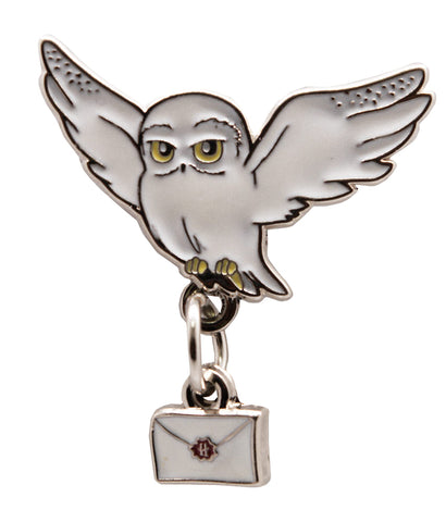 Licensed Harry Potter Hedwig and letter Pin Badge Enamelled metal 4cm by 3.5cm