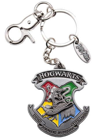 GWCC Official Licensed Harry Potter Hogwarts Pewter Spinning Keyring Keychain rucksack
