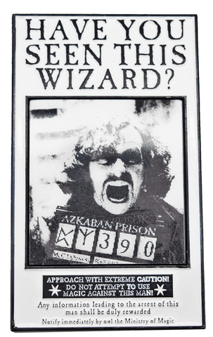Licensed Harry Potter Sirius Black Poster magnet is made of great metal. Have You Seen This Wizard? Fridge Magnet