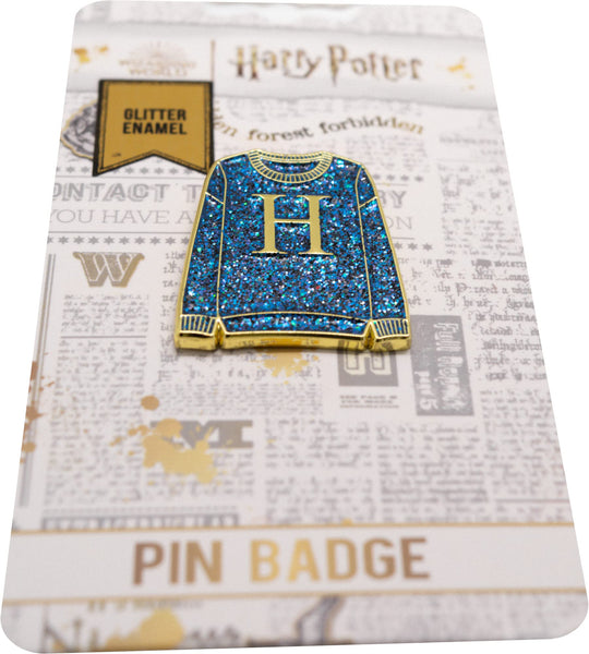 Licensed Harry Potter Harry’s Christmas Jumper Pin Badge Glitter 3cm by 2.3cm