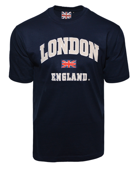 LE105NG Unisex London England Applique Embroidery T Shirt - British Heritage Brands