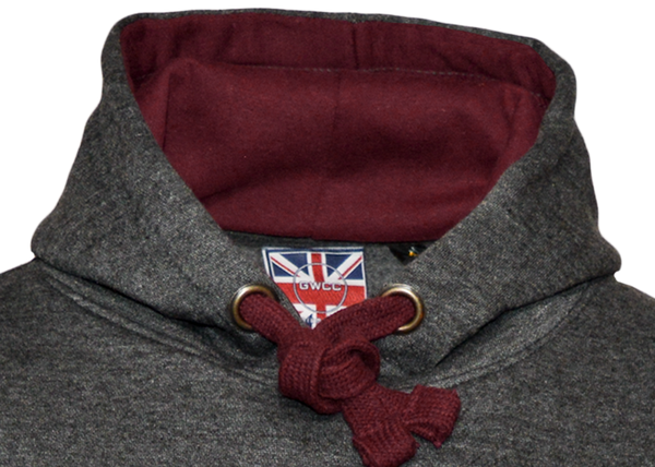 LE129CM Unisex London England Hoodie Hooded Sweatshirt Charcoal Maroon XS-2XL - British Heritage Brands