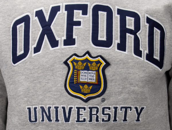 OU129 Licensed Unisex Oxford University Hooded Sweatshirt Grey - British Heritage Brands