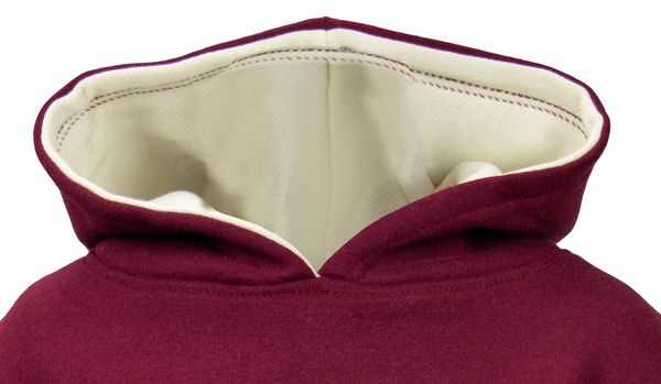 OU129K Kids Licensed Unisex Oxford University Hooded Sweatshirt Maroon - British Heritage Brands