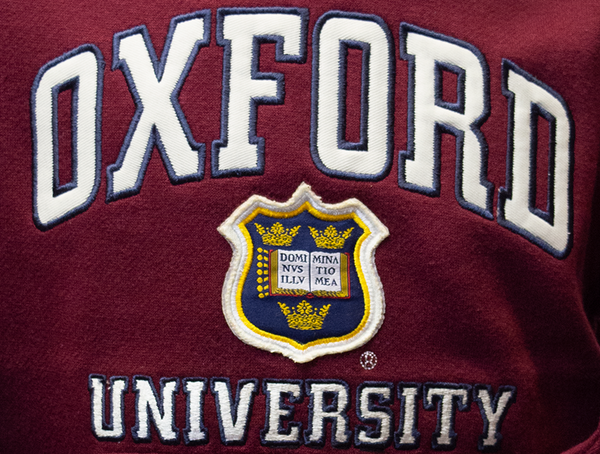 OU129K Kids Licensed Unisex Oxford University Hooded Sweatshirt Maroon - British Heritage Brands