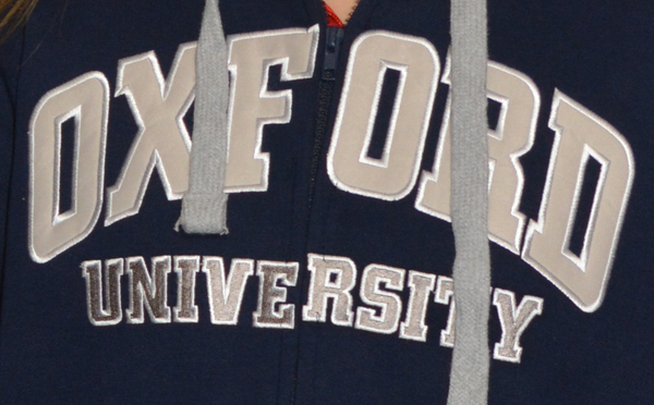 OU129 Licensed Zipped Unisex Oxford University Hooded Sweatshirt Navy - British Heritage Brands