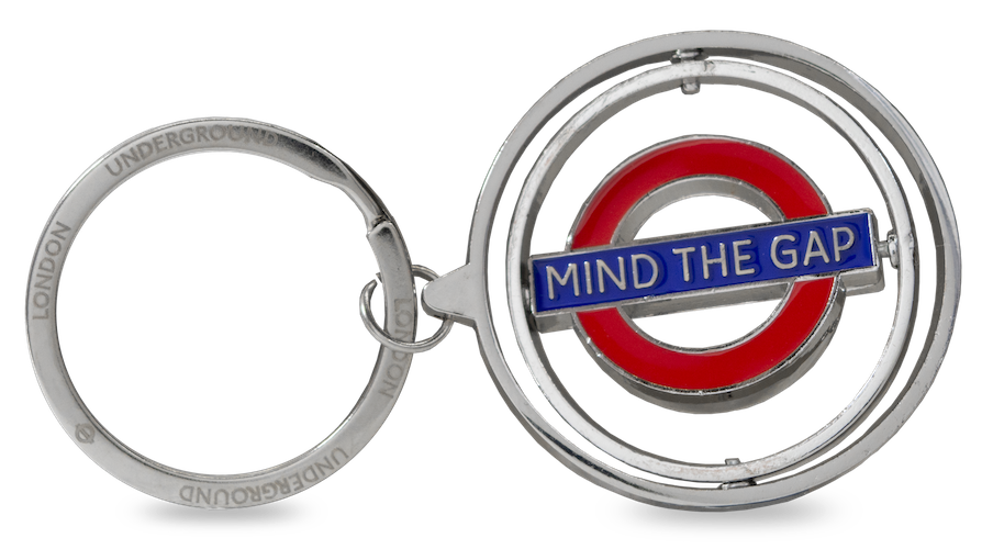 TFL2008 Licensed Spinning Mind the Gap Roundel Keyring – British