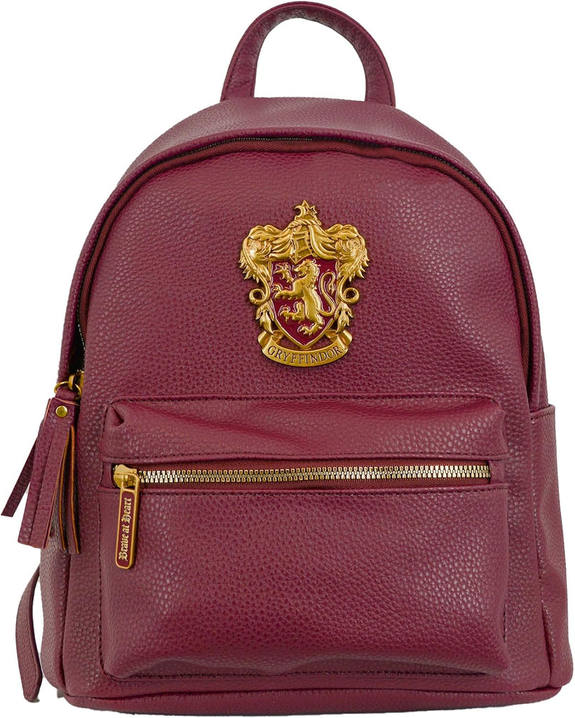 harry potter mini backpack hous crest Harry Potter House Backpack Collection, Pebbled Leather, Metal Crest B – British Heritage Brands