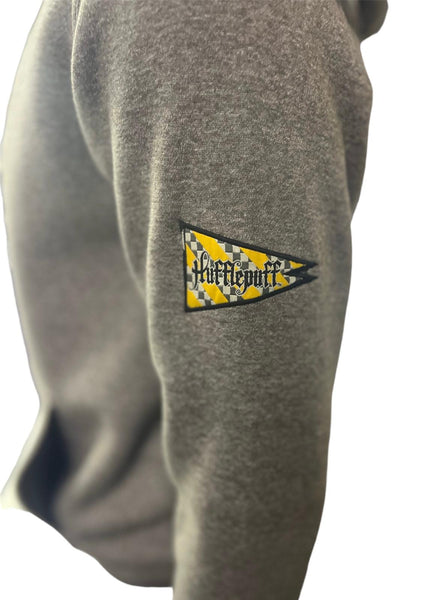 HP130 Licensed Unisex Chainette Fabric Quidditch Hoodie Hufflepuff XS to 2XL