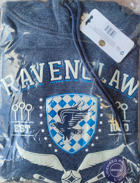 HP130 Licensed Unisex Chainette Fabric Quidditch Hoodie Ravenclaw XS to 2XL