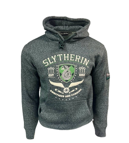 HP130 Licensed Unisex Chainette Fabric Quidditch Hoodie Slytherin XS to 2XL