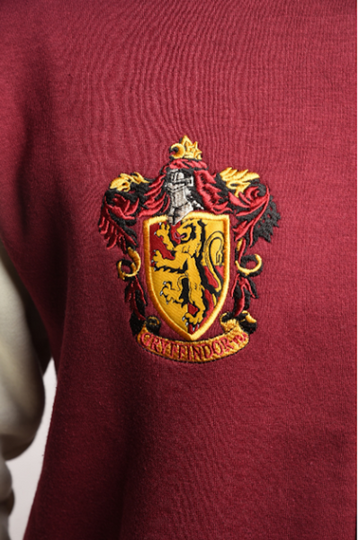 Licensed Harry Potter Unisex Gryffindor Baseball Jacket Terry Towel Embroidery Zipped Maroon/Off White Size XS to 2XL