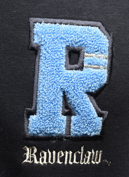 Licensed Harry Potter Unisex Ravenclaw Baseball/Varsity Jacket with Left, Right Chest, Sleeve Embroidery Navy/Off White XS to 2XL