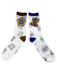 Licensed Harry Potter Chocolate Frog Ladies Crew Socks, Colour White, Size 4-7 (35-38 Euro)