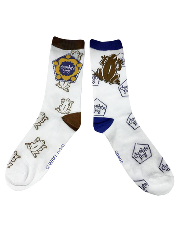 Licensed Harry Potter Chocolate Frog Ladies Crew Socks, Colour White, Size 4-7 (35-38 Euro)