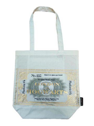 New Licensed Harry Potter Hogwart Express Golden Ticket Tote Bag