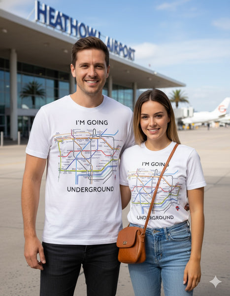 Licensed TFL104W Unisex London Undergound Tube Map T Shirt White