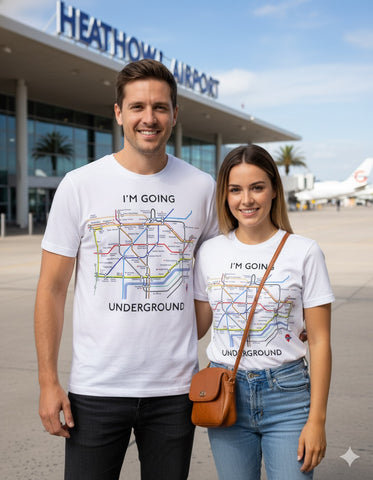 Licensed TFL104W Unisex London Undergound Tube Map T Shirt White