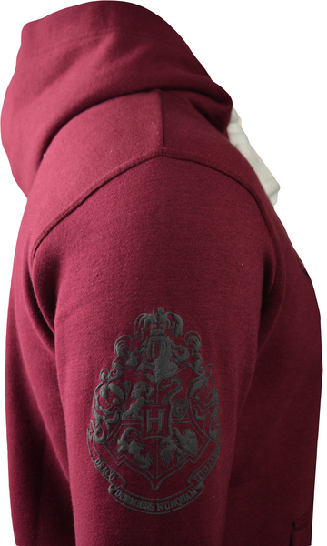 Licensed Unisex Harry Potter Platform 9 3/4 Applique Embroidery with sleeve print Hoodie Hooded Sweatshirt