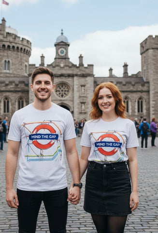 Licensed TFL103C Unisex Artistic Mind the Gap T Shirt White-New