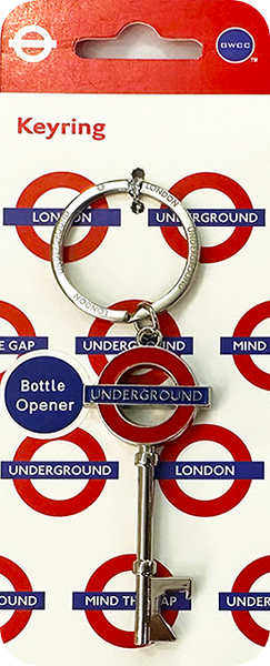 Licensed Underground Key Shape bottle opener and keyring 3 Styles Underground, Mind the Gap, London