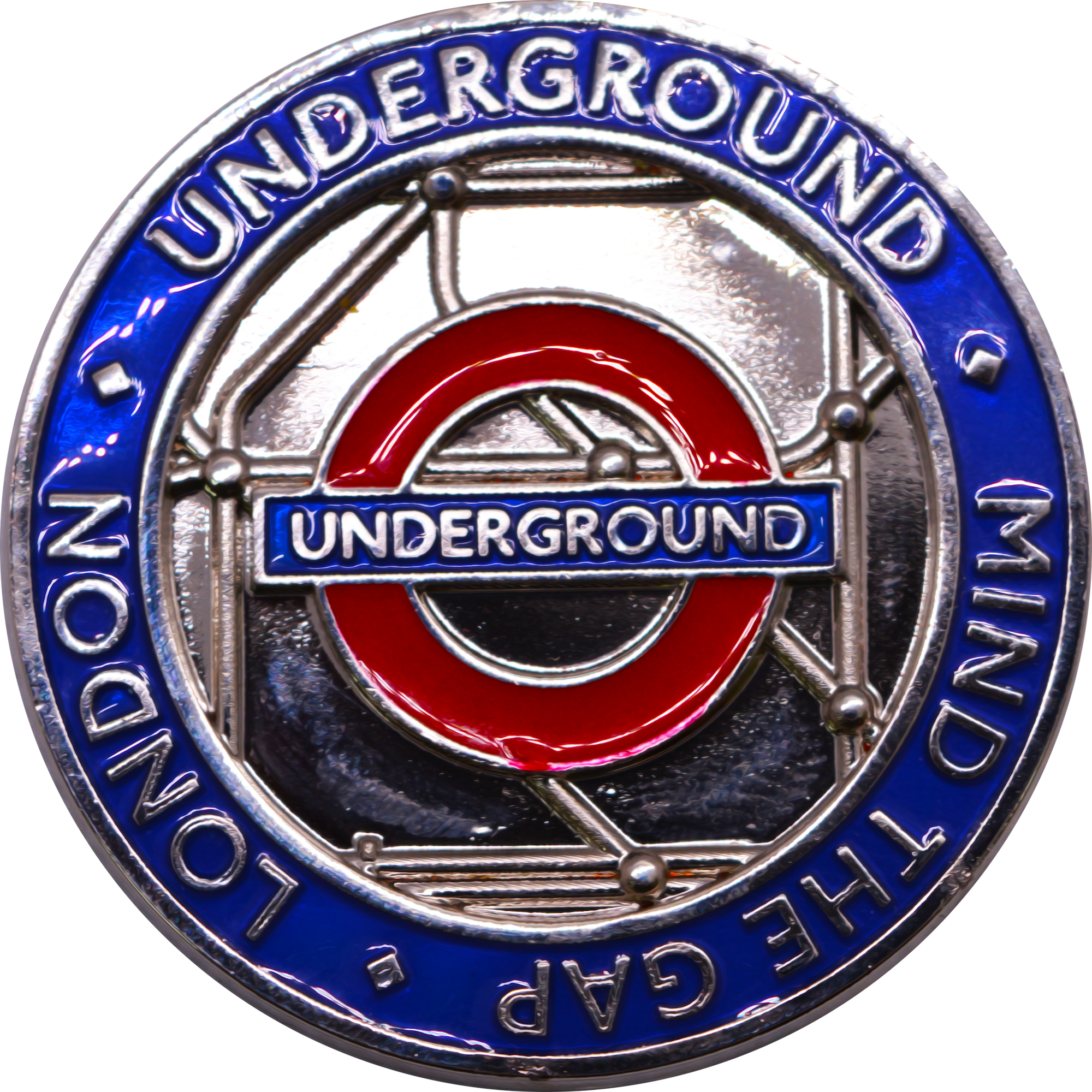 Licensed London Underground Coin Shaped Fridge Magnet 4 Styles Underground, Mind the Gap, London and train