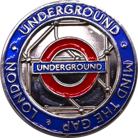 Licensed London Underground Coin Shaped Fridge Magnet 4 Styles Underground, Mind the Gap, London and train