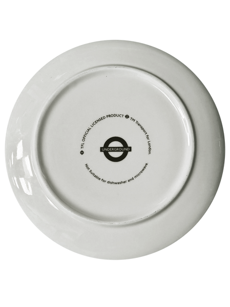 London Underground printed Tube Map Decorative porcelian Plate, Round, Licensed, 12cm and 20cm, hang and with stand - British Heritage Brands