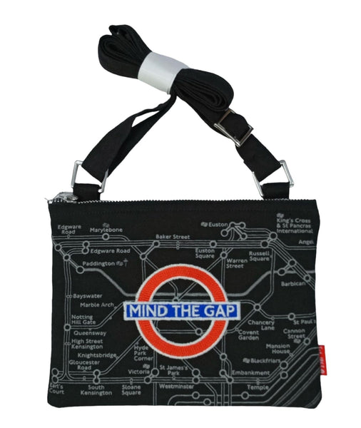 GWCC Licensed Underground Mind the Gap Cross Body Messenger Bag with adjustable strap