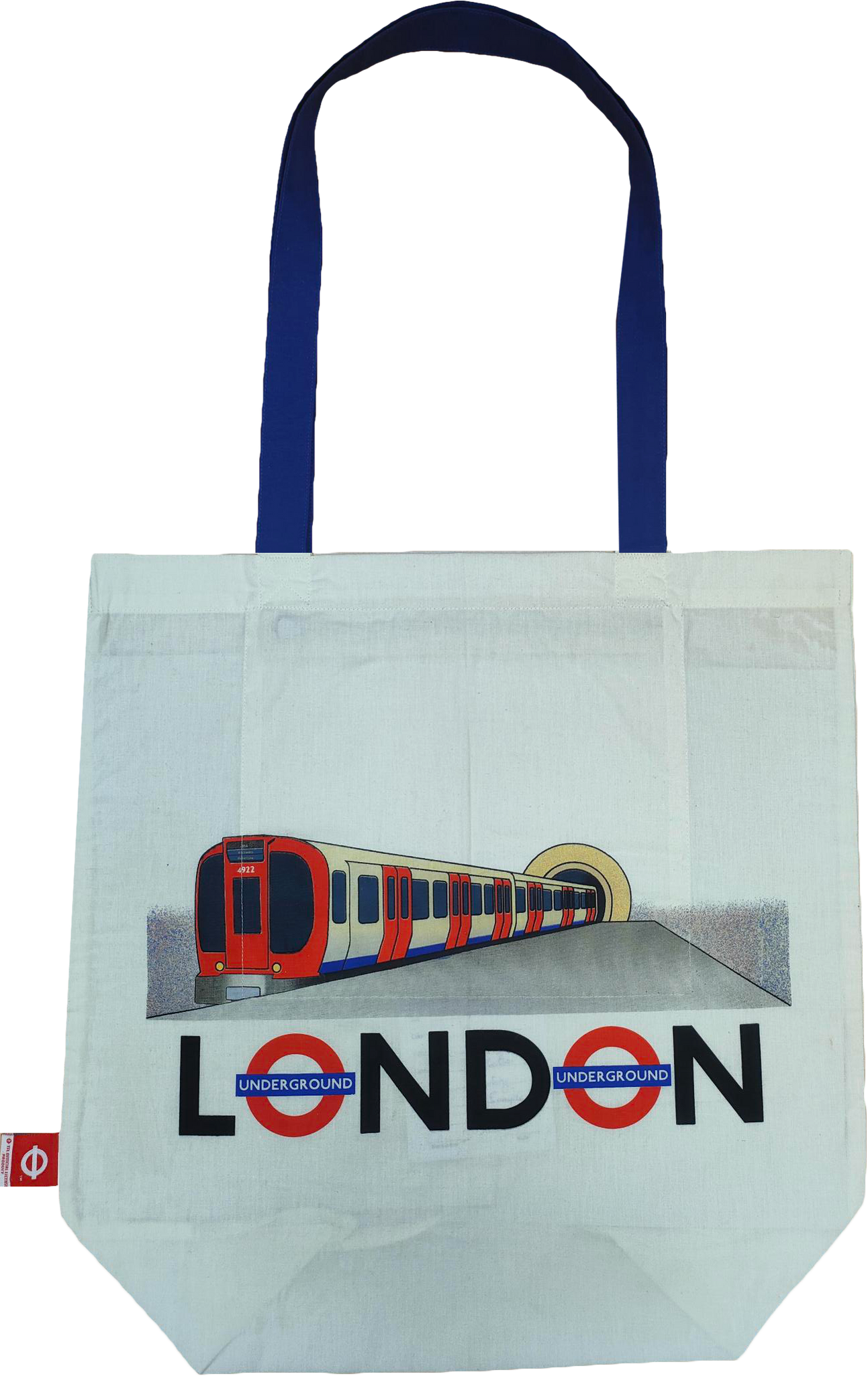 GWCC Licensed Official London Underground tote bag with train tunnel print back print Underground Roundel