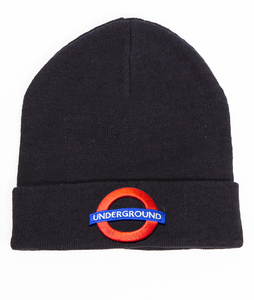 Licensed London Underground Beanie Ski Hat 3D Raised Embroidery with famous Roundel