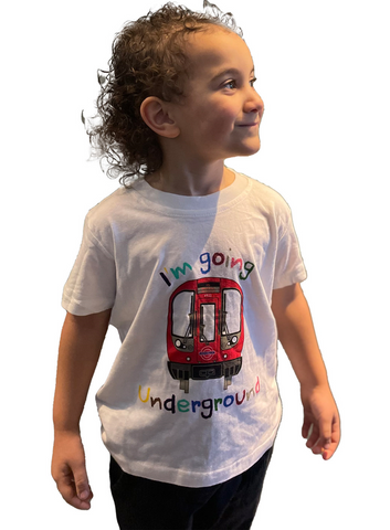 Licensed Kids & Babies Unisex T-Shirt I am Going Underground Colour White Sizes 0-6 Months to 13 Years