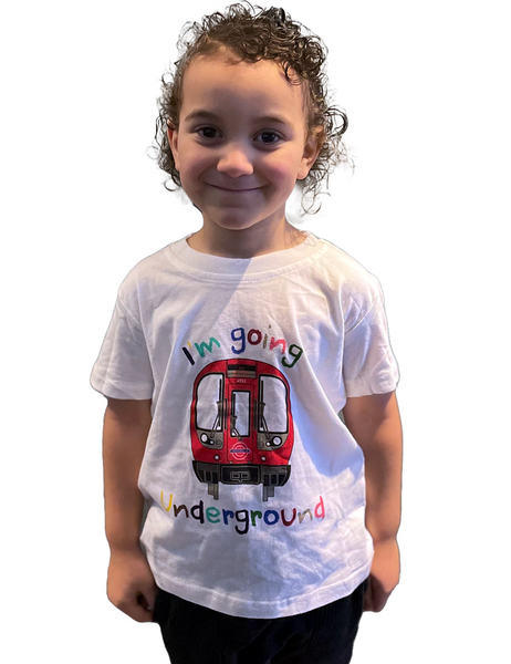 Licensed Kids & Babies Unisex T-Shirt I am Going Underground Colour White Sizes 0-6 Months to 13 Years