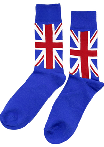 Union Jack British Men Crew Socks and Ankle(trainer) socks, colour Navy and Red, sizes 6-11 (39-46 Euro)
