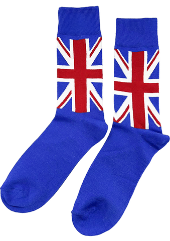 Union Jack British Men Crew Socks and Ankle(trainer) socks, colour Navy and Red, sizes 6-11 (39-46 Euro)