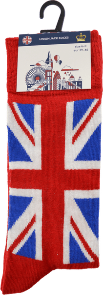Union Jack British Men Crew Socks and Ankle(trainer) socks, colour Navy and Red, sizes 6-11 (39-46 Euro)