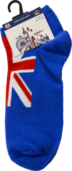 Union Jack British Men Crew Socks and Ankle(trainer) socks, colour Navy and Red, sizes 6-11 (39-46 Euro)