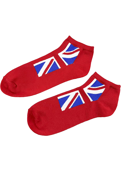 Union Jack British Men Crew Socks and Ankle(trainer) socks, colour Navy and Red, sizes 6-11 (39-46 Euro)