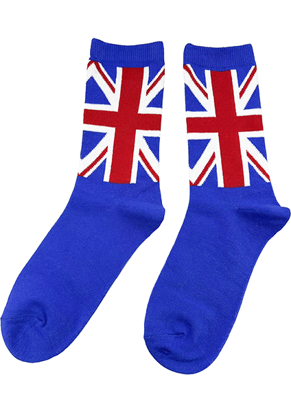 Union Jack British Ladies Crew Socks and Ankle(trainer) socks, colour Navy and Red, sizes 4-7 (35-38 Euro)