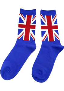 Union Jack British Ladies Crew Socks and Ankle(trainer) socks, colour Navy and Red, sizes 4-7 (35-38 Euro)