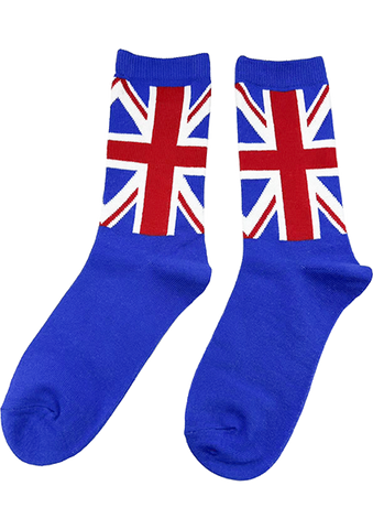 Union Jack British Ladies Crew Socks and Ankle(trainer) socks, colour Navy and Red, sizes 4-7 (35-38 Euro)
