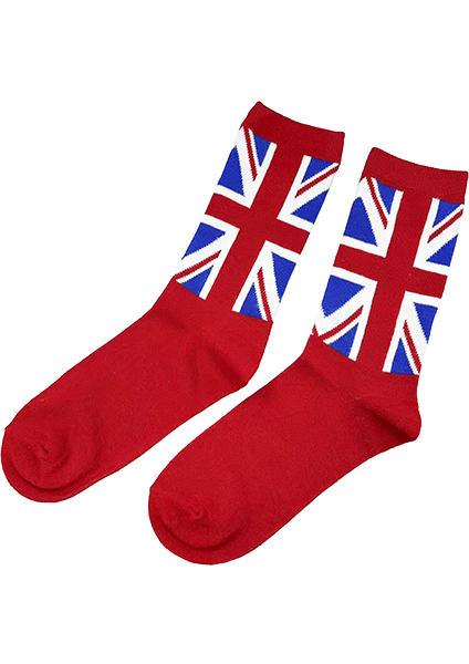 Union Jack British Ladies Crew Socks and Ankle(trainer) socks, colour Navy and Red, sizes 4-7 (35-38 Euro)